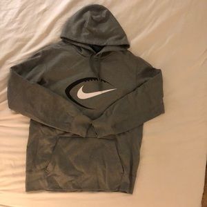 Nike Dry Fit Hoodie Sweatshirt - Grey Sz L